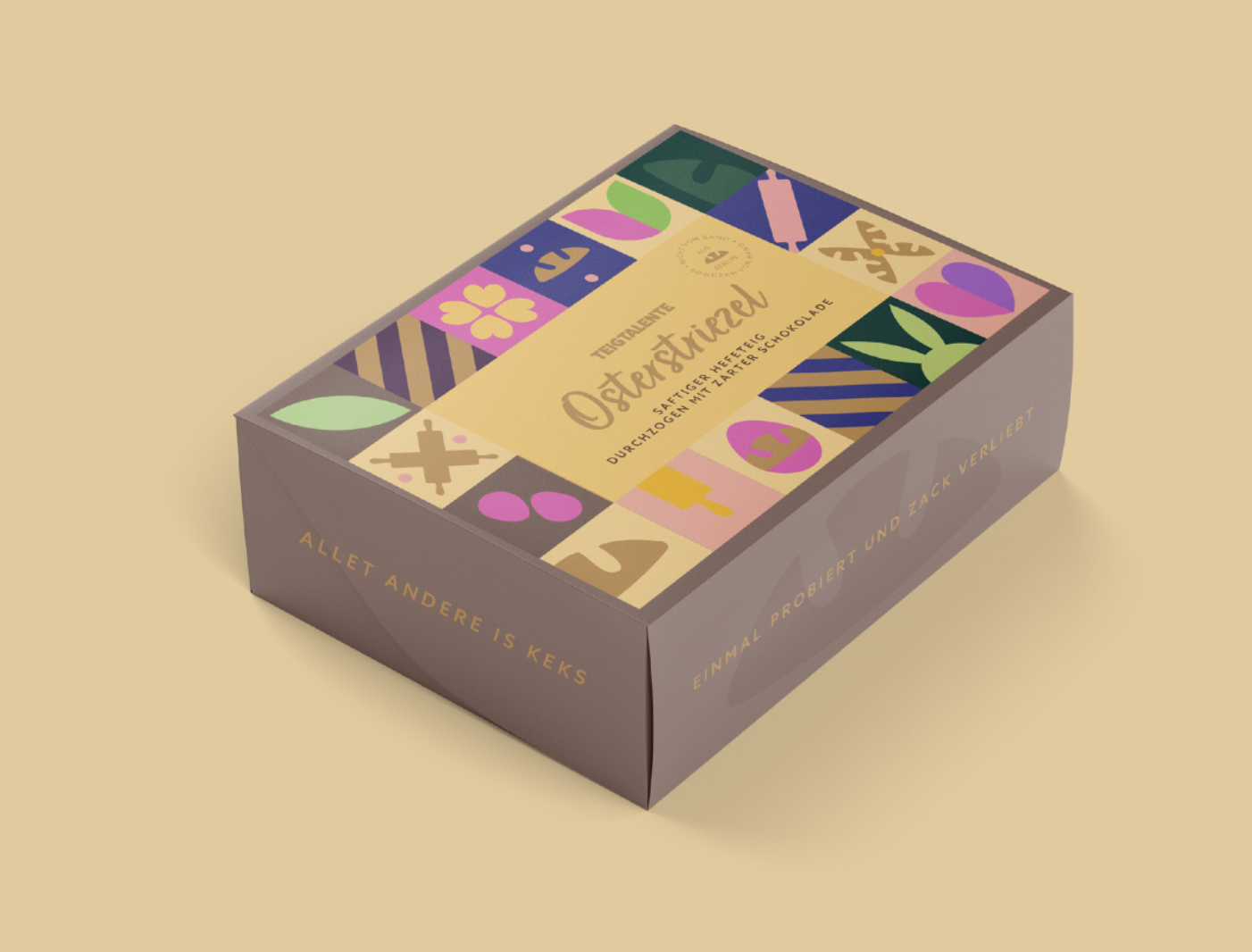 Osterstriezel - mit Schokolade gefüllt