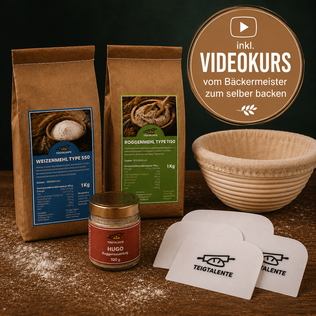 Sauerteig Starter Komplett Set inkl. Videoanleitung vom Bäckermeister
