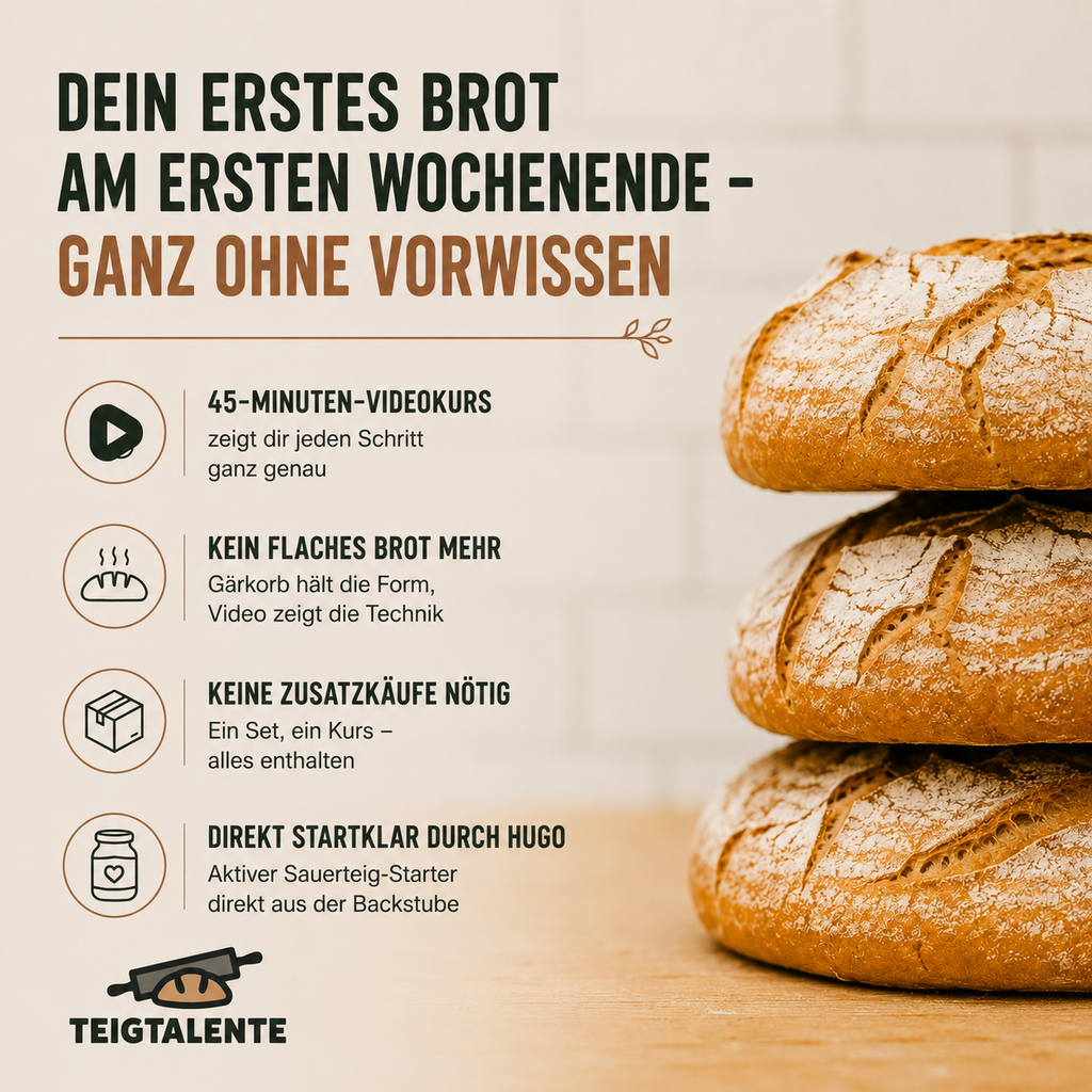Sauerteig Starter Komplett Set inkl. Videoanleitung vom Bäckermeister
