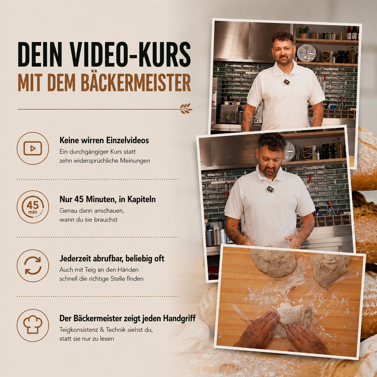 Sauerteig Starter Komplett Set inkl. Videoanleitung vom Bäckermeister
