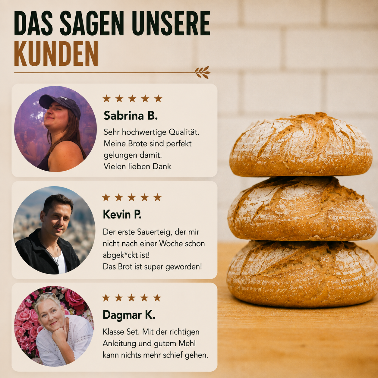 Sauerteig Starter Komplett Set inkl. Videoanleitung vom Bäckermeister