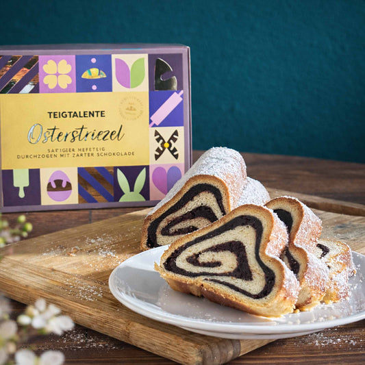 Osterstriezel - mit Schokolade gefüllt